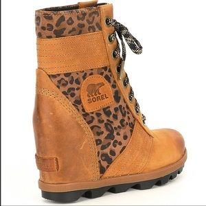 lexie leather leopard wedge